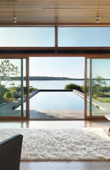 oceanside pool and cabana wood burning stove