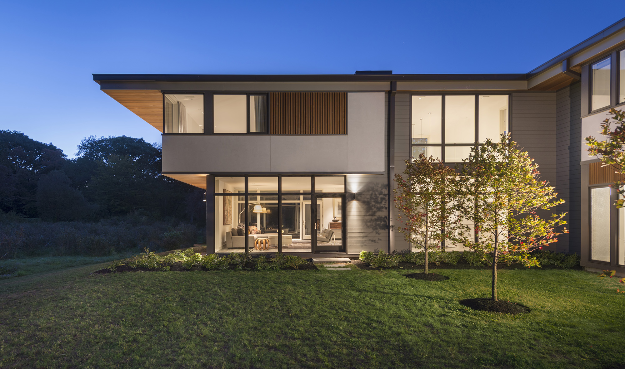 2-story modern home with cantilevered second floor