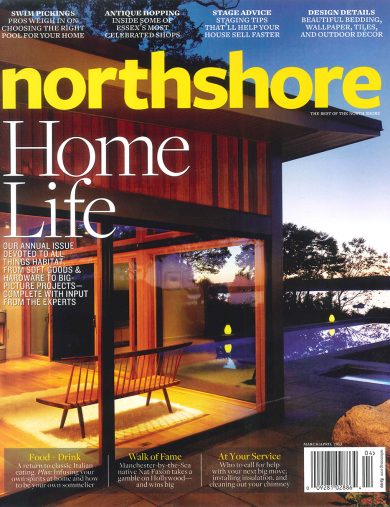 northshore magazine cover with pool and cabana oceanside