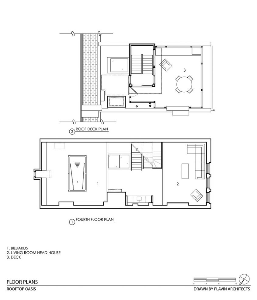 row house cad drawing floor plan of two floors