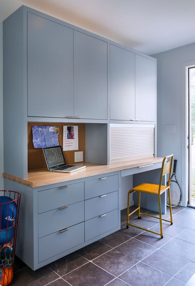 custom cabinet kitchen office nook