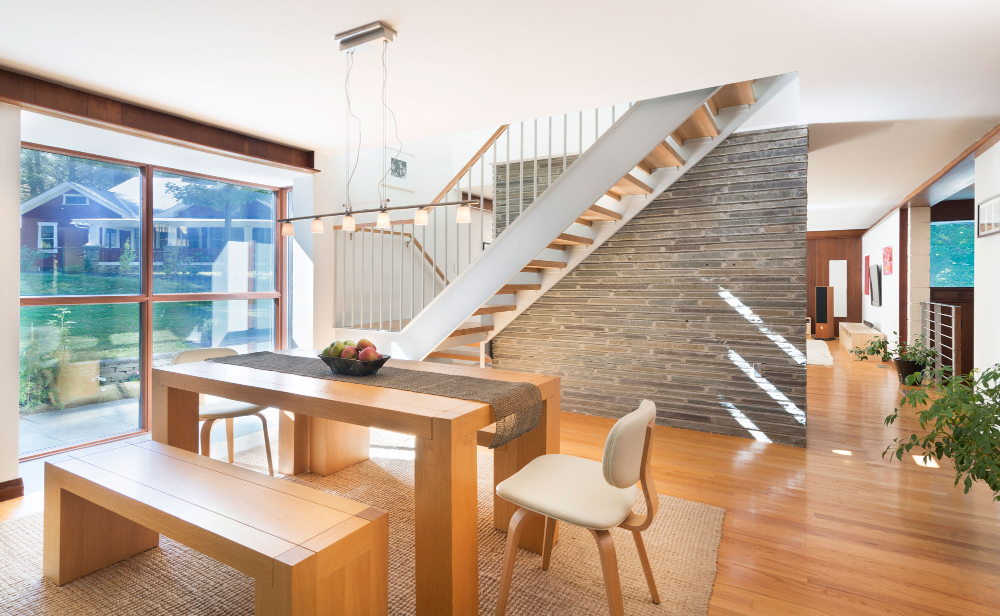interior dining space in hajjar house