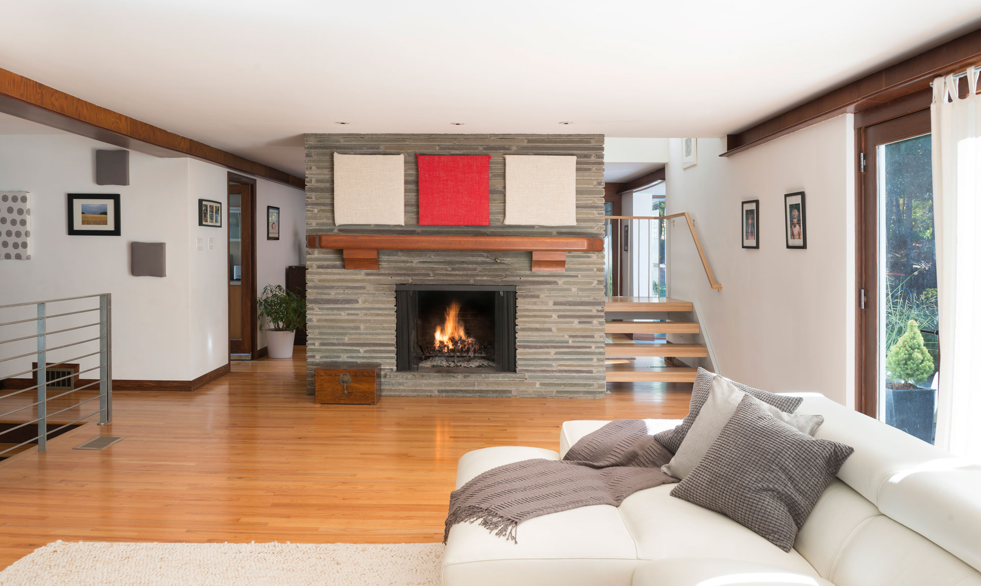 interior living space at hajjar house