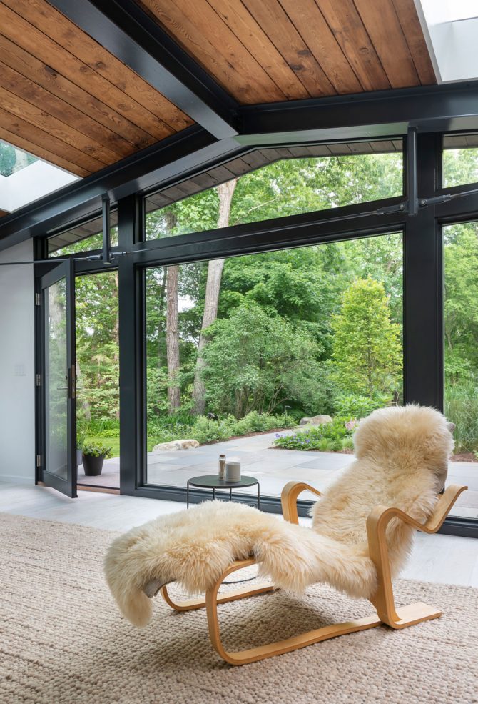 studio interior with exposed steel