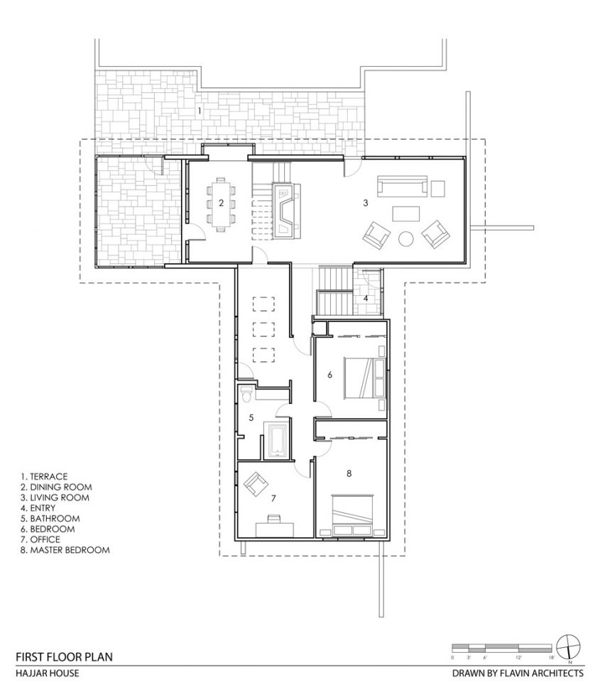 hajjar house cad drawing floor plan