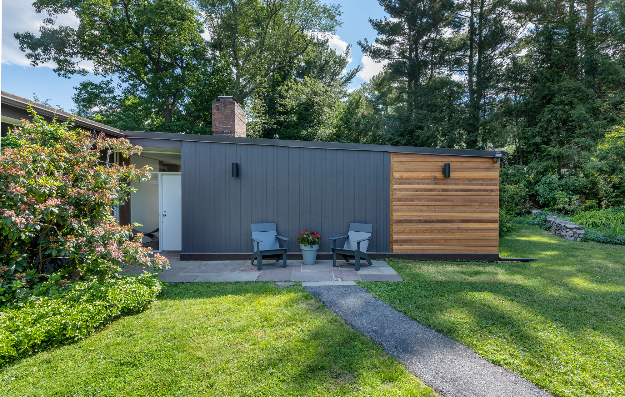 exterior of mid-century modern home