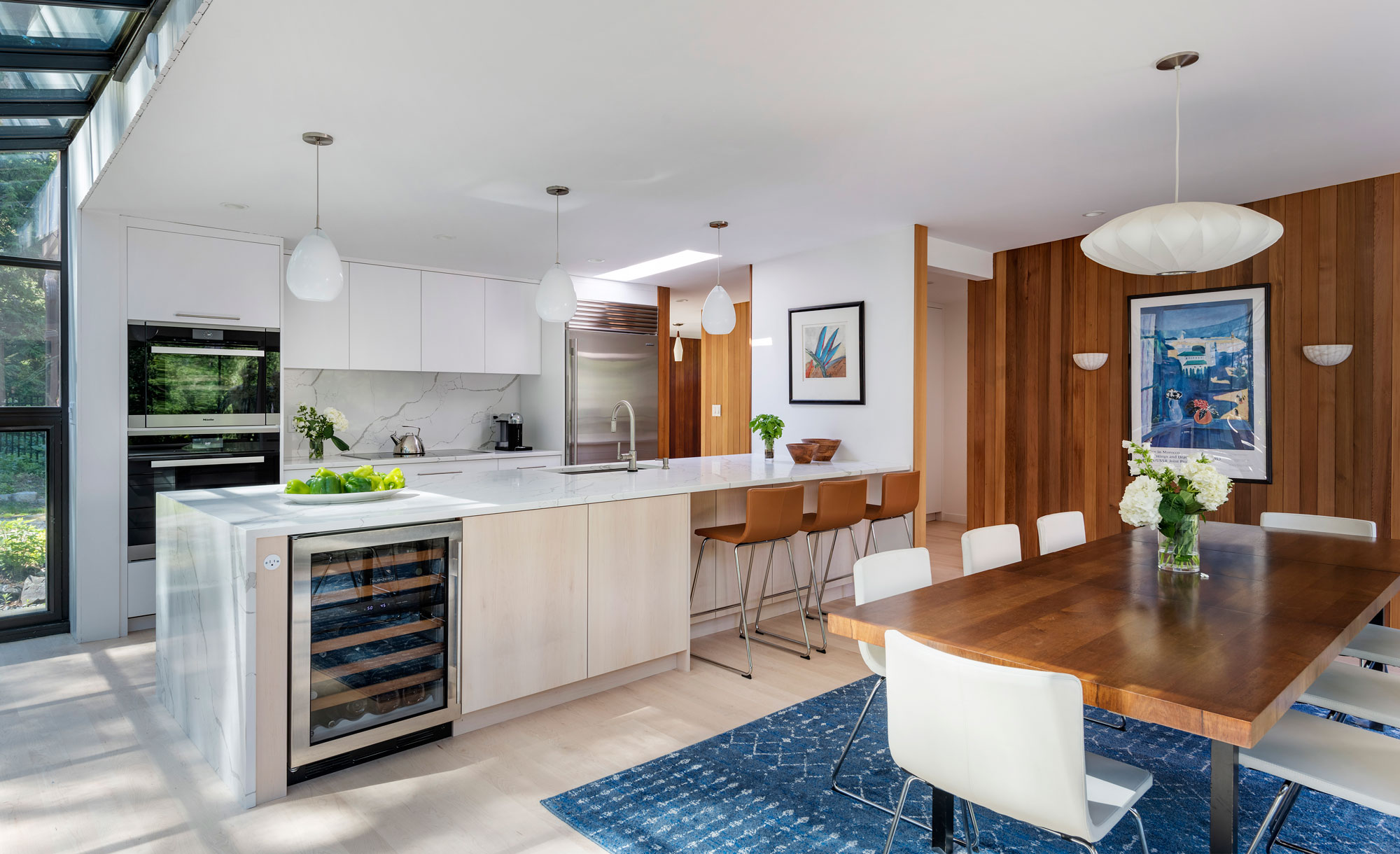 kitchen and dining room