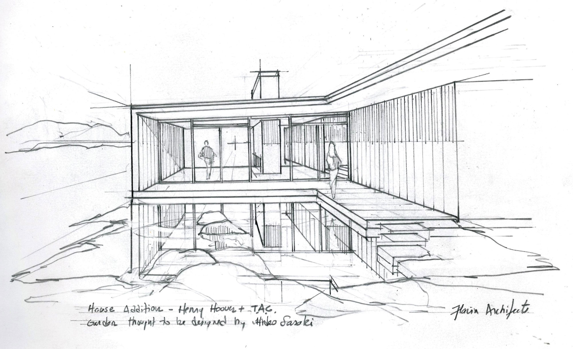 hand sketch of garden