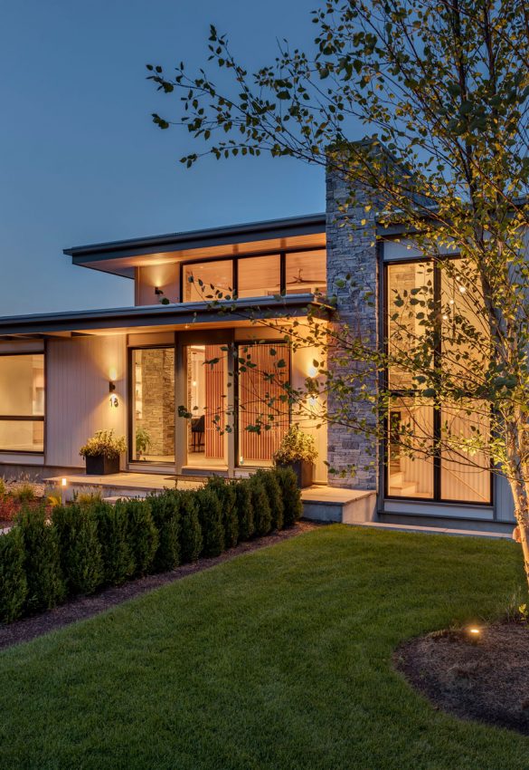 entry walkway to modern home