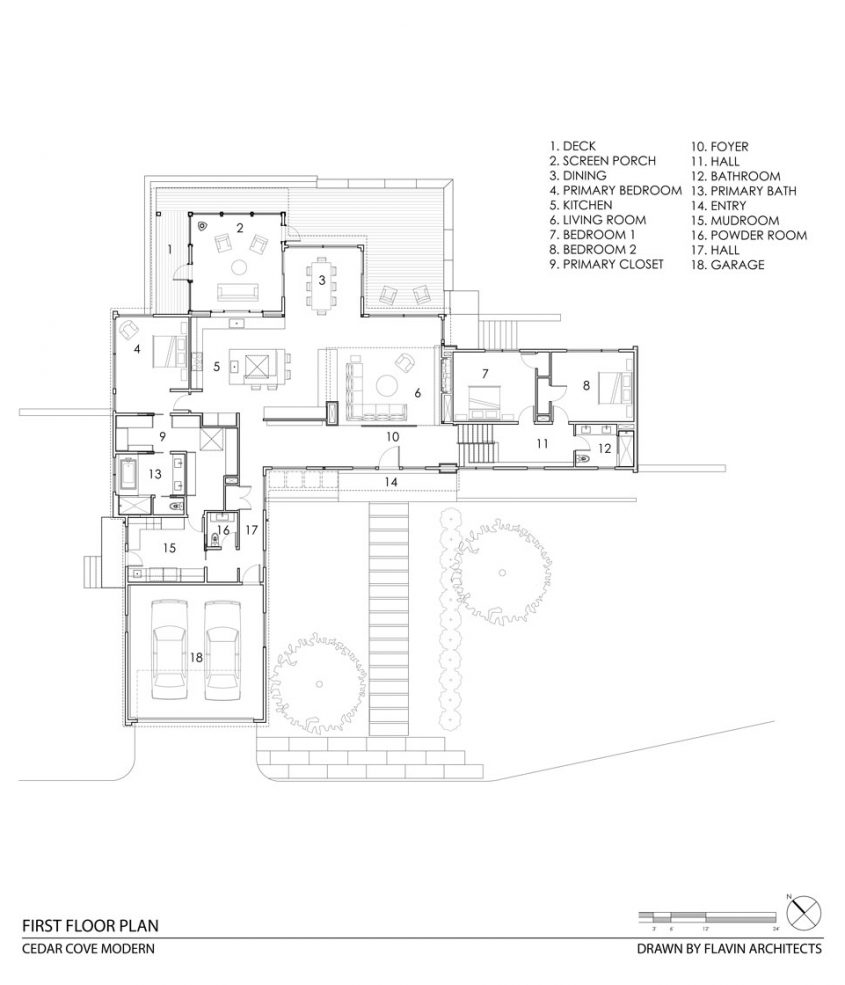 waterfront open layout floor plan