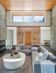living room looking through screen to front entry